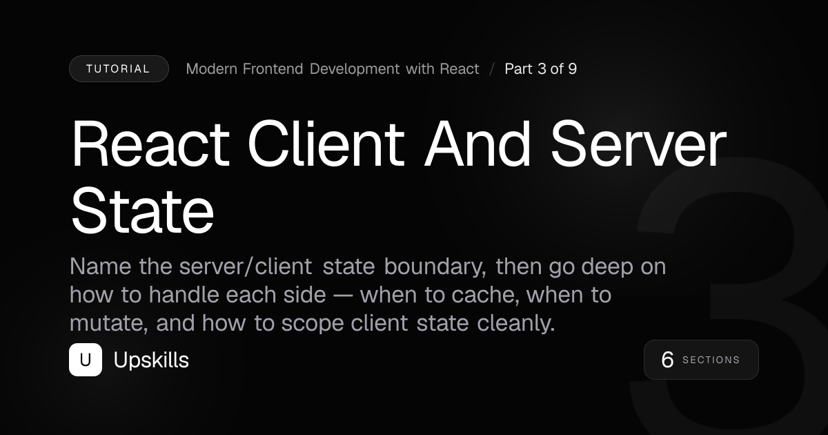 React Client And Server State | Upskills