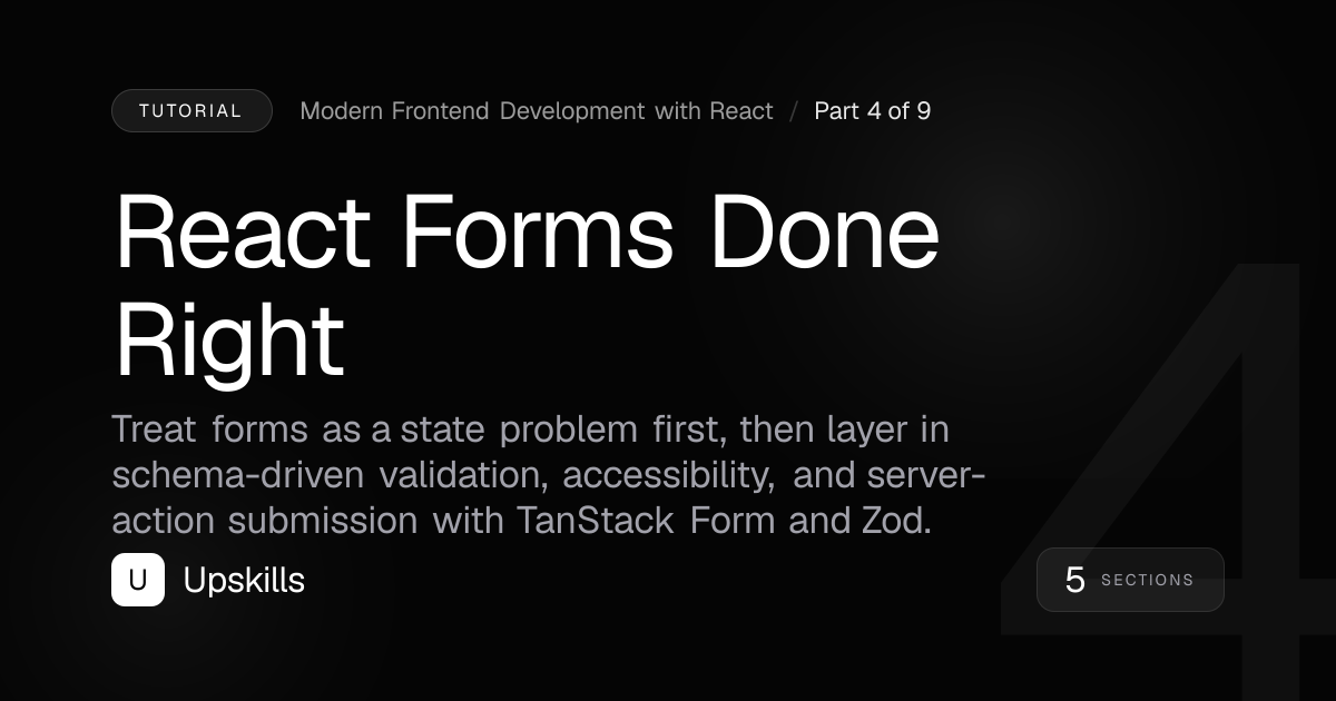 React Forms Done Right | Upskills